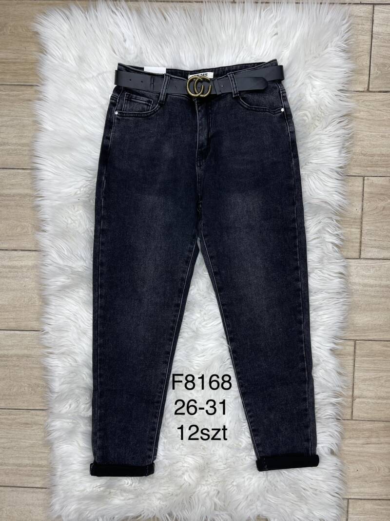 Spodnie  damska jeans . Roz 26-31. 1 kolor. Paszka 12szt.  