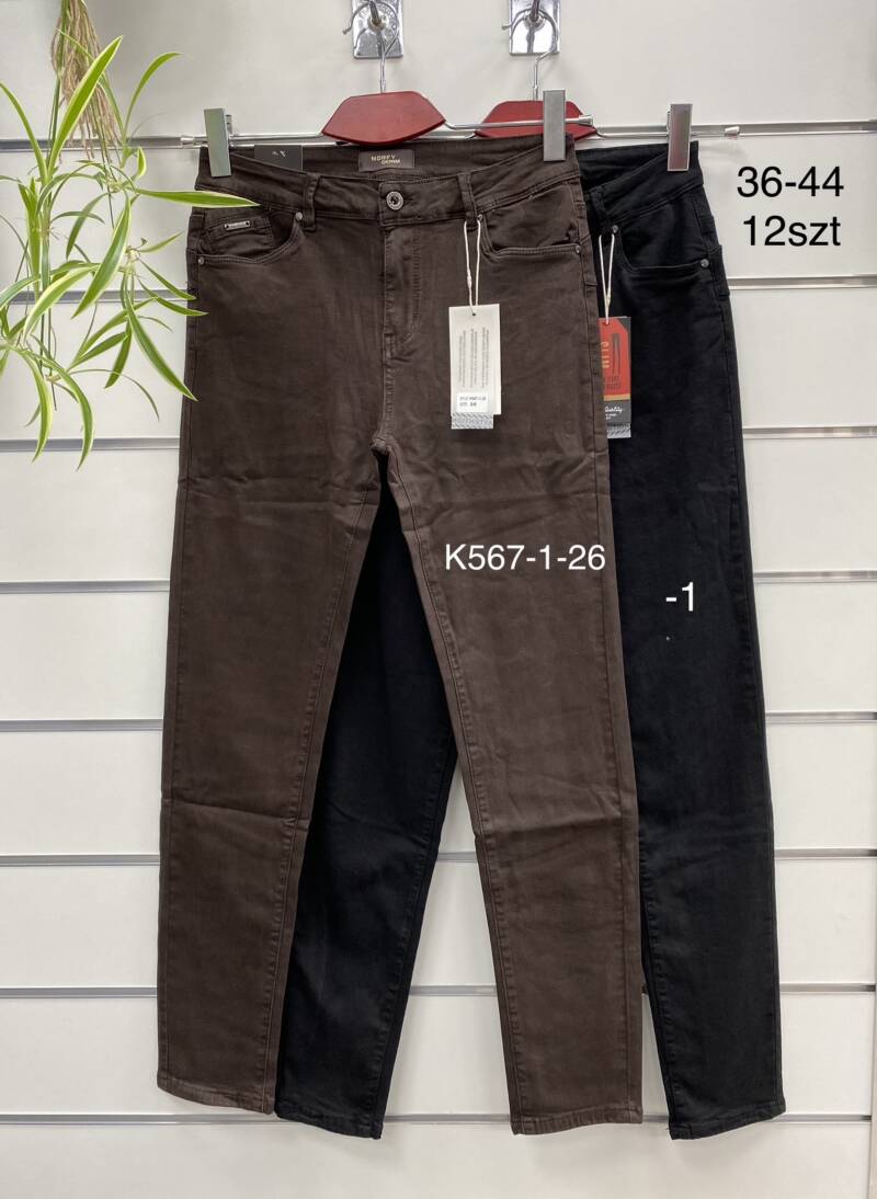 Spodnie damska jeans . Roz 36-44. 1 kolor. Paszka 10szt.  