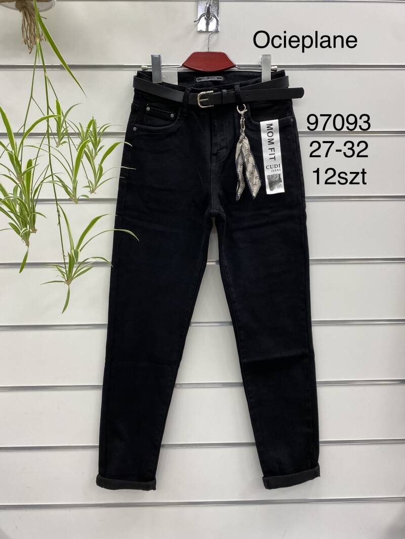 Spodnie damska jeans Ocieplane   . Roz 27-32. 1 kolor. Paszka 12szt.  