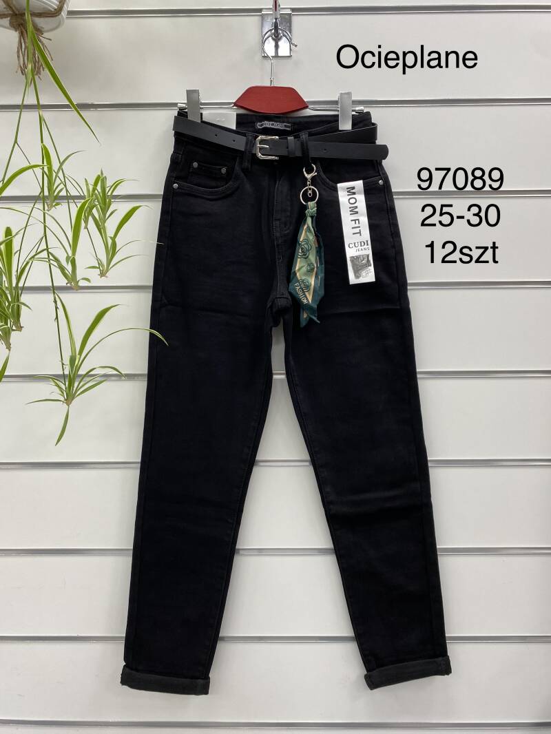 Spodnie damska jeans Ocieplane   . Roz 25-30. 1 kolor. Paszka 12szt.  