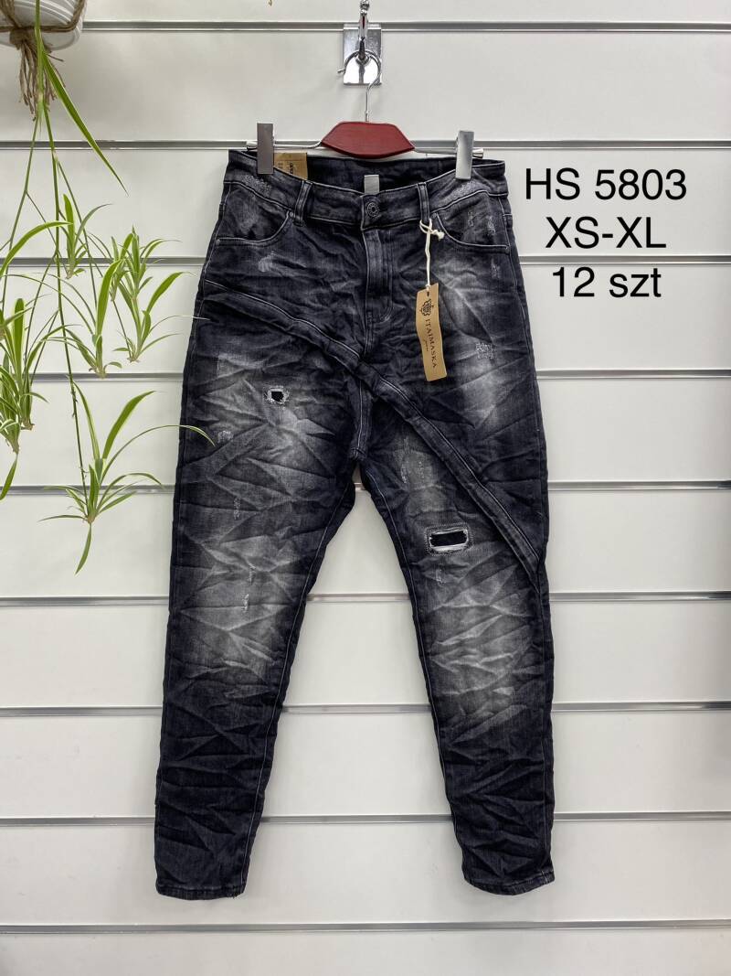 Spodnie damska jeans   . Roz XS-XL. 1 kolor. Paszka 12szt.  