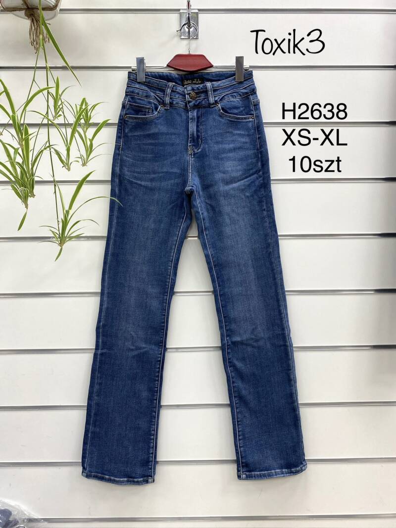 Spodnie damska jeans   . Roz XS-XL. 1 kolor. Paszka 12szt.  