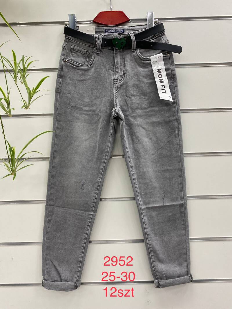 Spodnie damska jeans . Roz 25-30. 1 kolor. Paszka 12szt.  