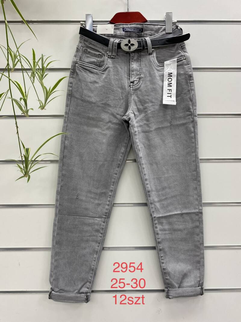 Spodnie damska jeans . Roz 25-30. 1 kolor. Paszka 12szt.  