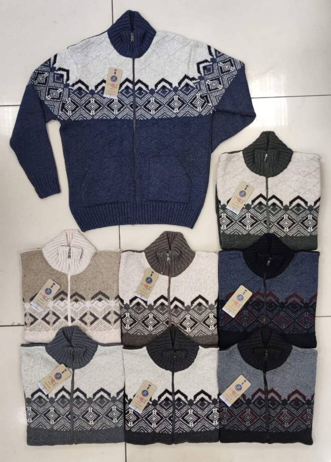 Sweter męski (Turecki produkt) Roz L-XL, Mix kolor Paczka 12 szt