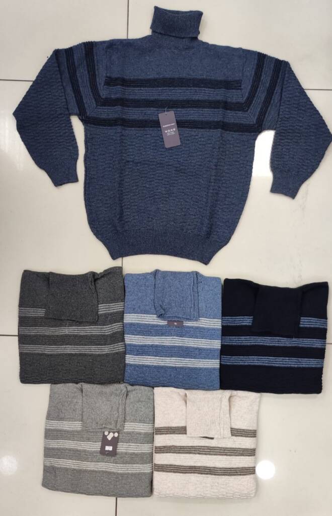 Sweter męski (Turecki produkt) Roz M-XL, Mix kolor Paczka 12 szt