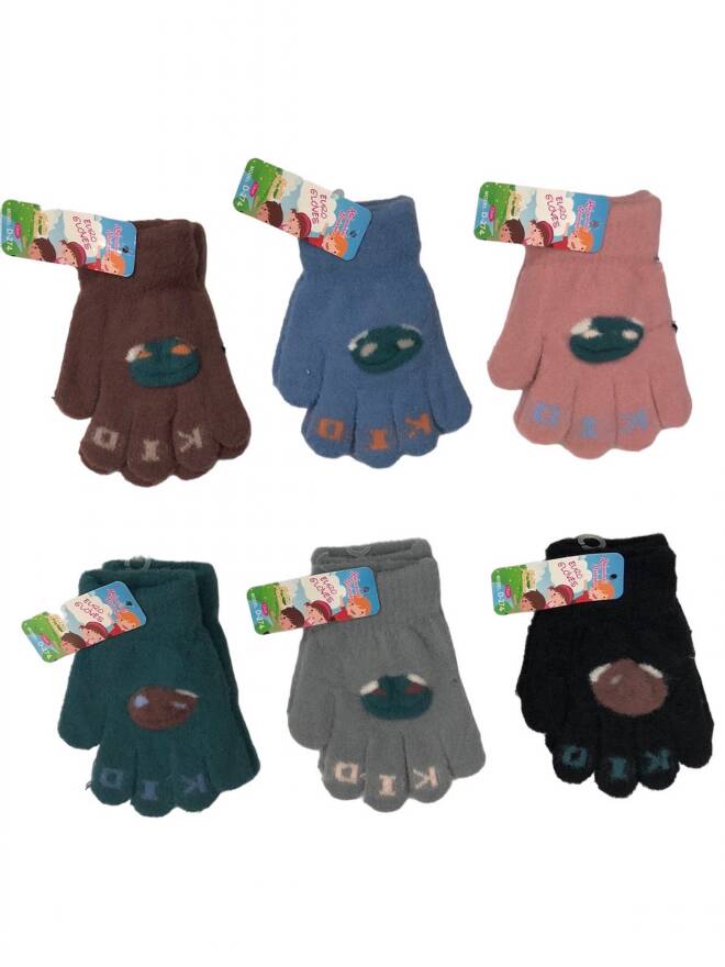 Rękawiczki dziecięce zimowe Roz Standard, Mix kolor Paczka 12 szt