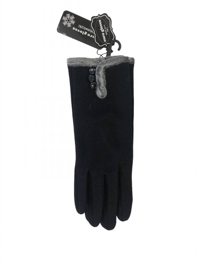 Rękawiczki damskie zimowe Roz M-L,1 kolor Paczka 12 szt