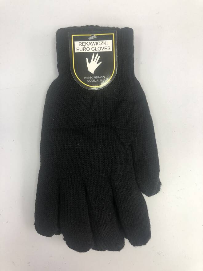 Rękawiczki  meskie zimowe Roz Standard, 1 kolor Paczka 12 szt
