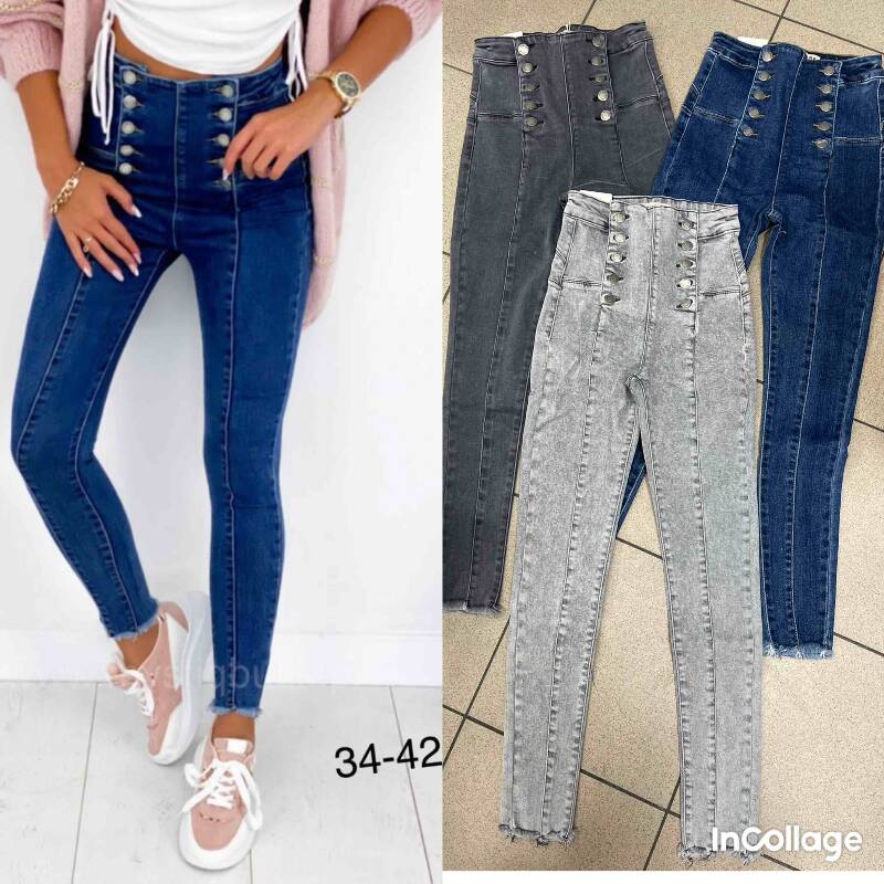 Spodnie   damska Jeans .Roz 34-42. 1Kolor. Paszka 10szt.