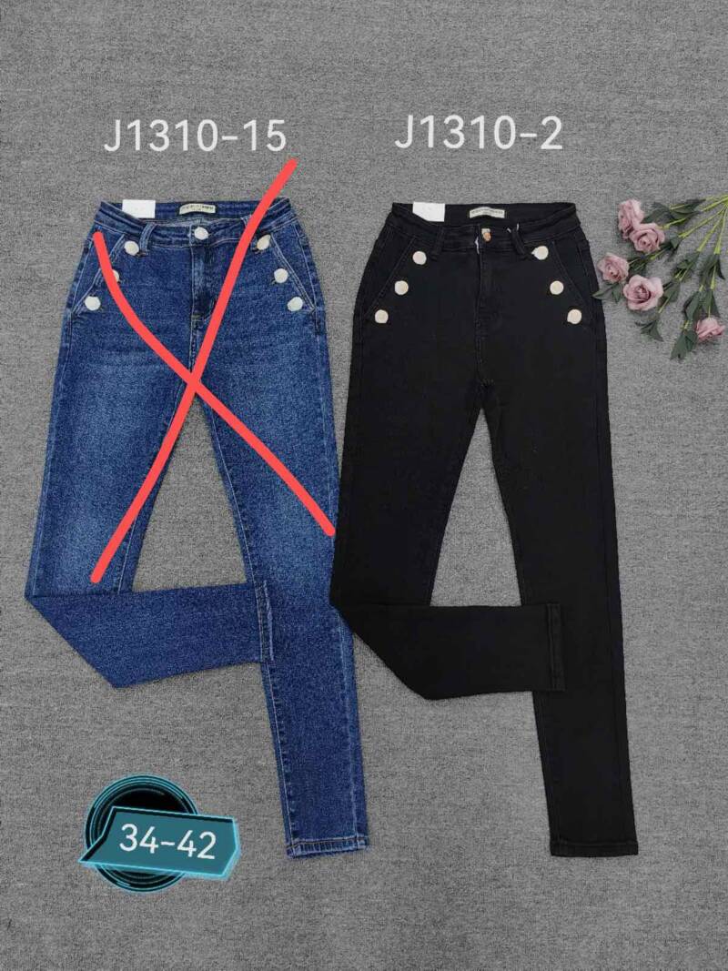 Spodnie damska jeans . Roz 34-42. 1 kolor. Paszka 10szt.  