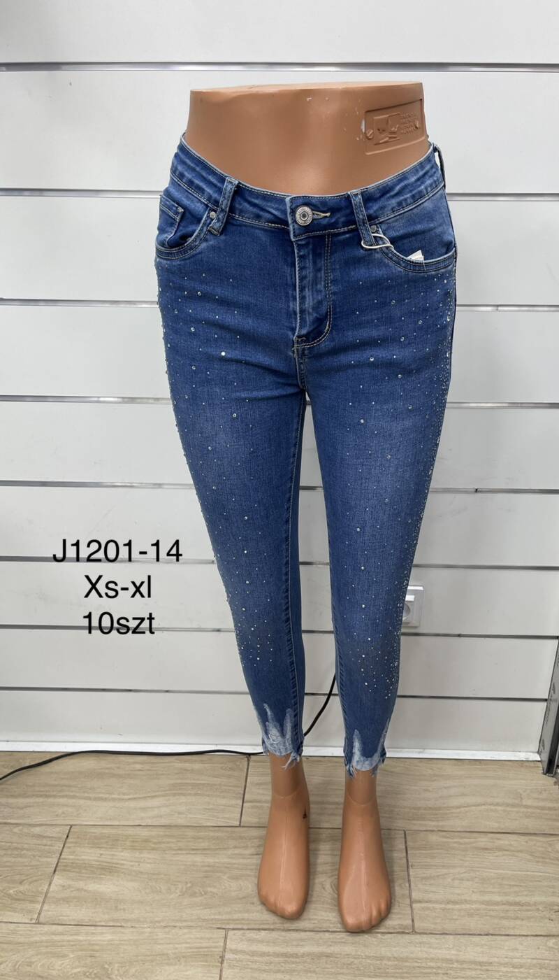 Spodnie  damska Jeans.Roz XS-XL. 1Kolor. Paszka 10szt.