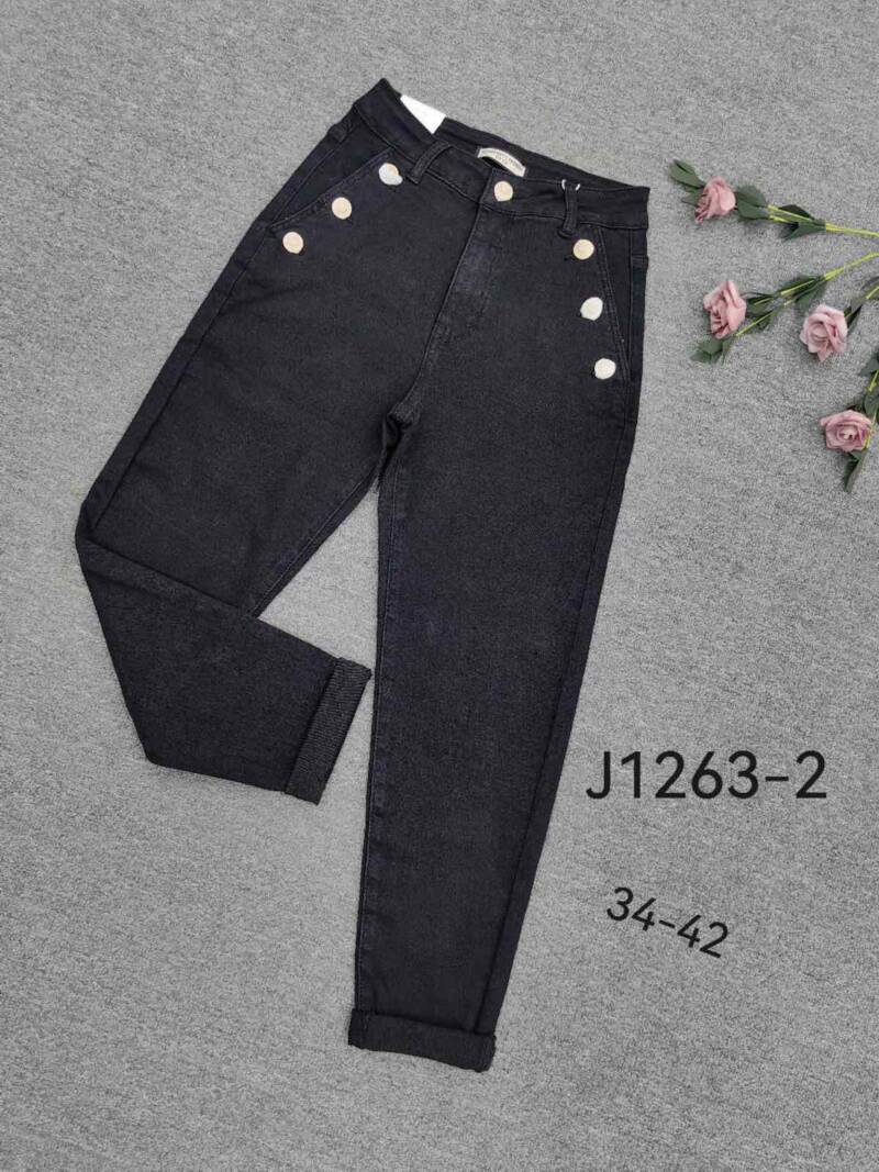 Spodnie damska jeans . Roz 34-42. 1 kolor. Paszka 10szt.  