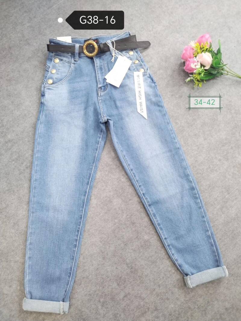 Spodnie damska jeans . Roz 34-42. 1 kolor. Paszka 10szt.  