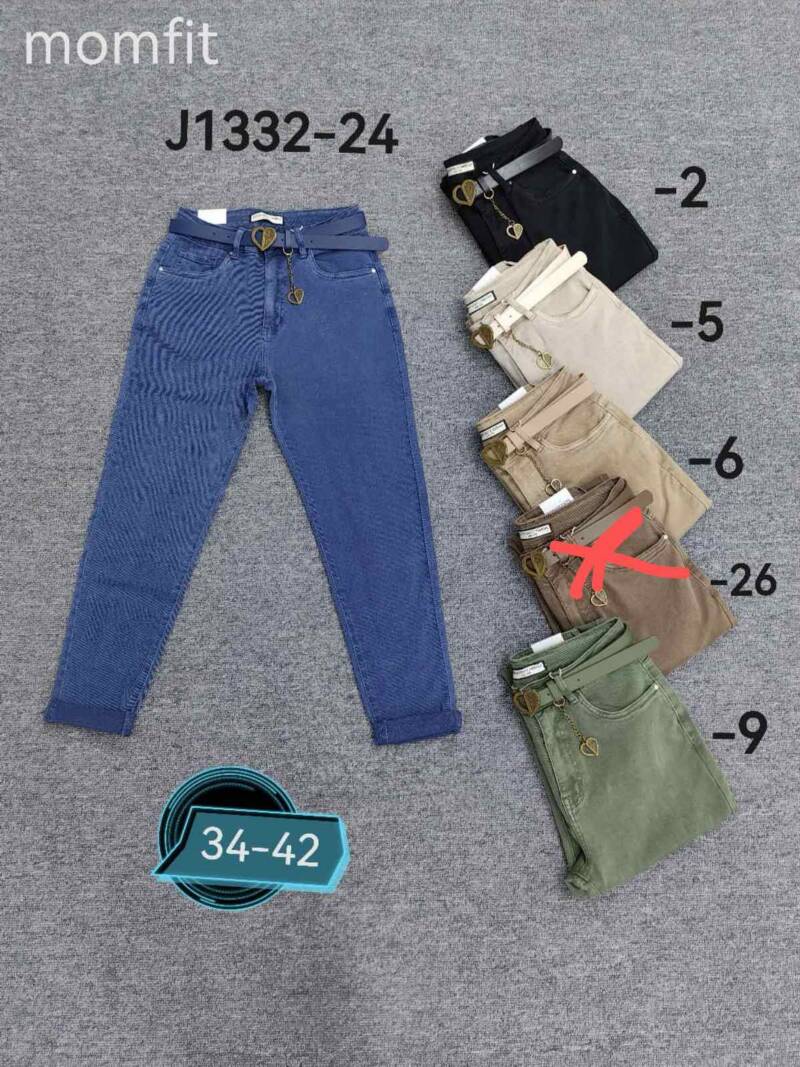Spodnie damska jeans . Roz 34-42. 1 kolor. Paszka 10szt.  