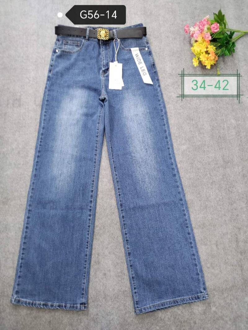Spodnie damska jeans . Roz 34-42. 1 kolor. Paszka 10szt.  