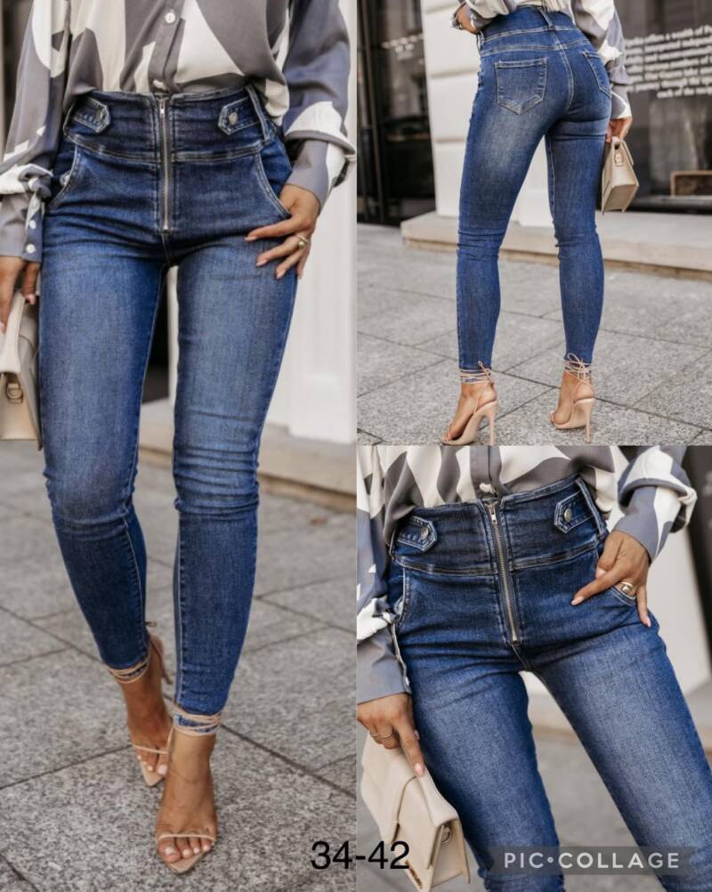 Spodnie   damska Jeans .Roz 34-42. 1Kolor. Paszka 12szt.