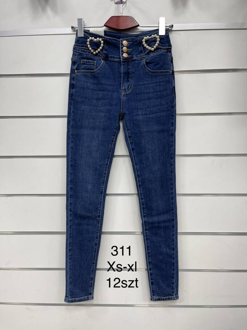 Spodnie  damska Jeans.Roz XS-XL. 1Kolor. Paszka 12szt.