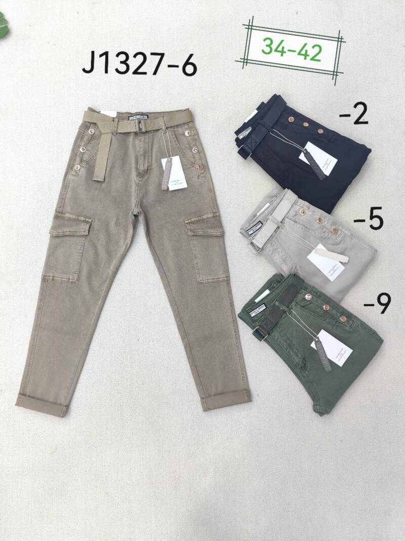Spodnie damska jeans . Roz 34-42. 1 kolor. Paszka 10szt.  