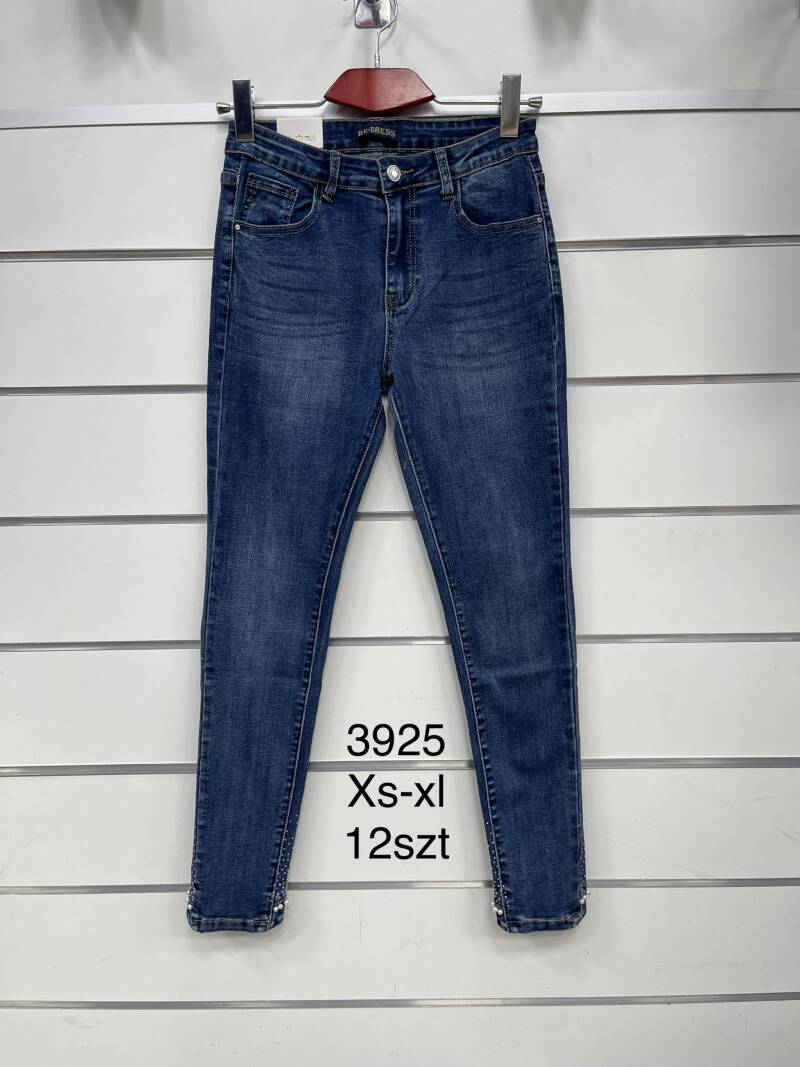 Spodnie  damska Jeans.Roz XS-XL. 1Kolor. Paszka 12szt.