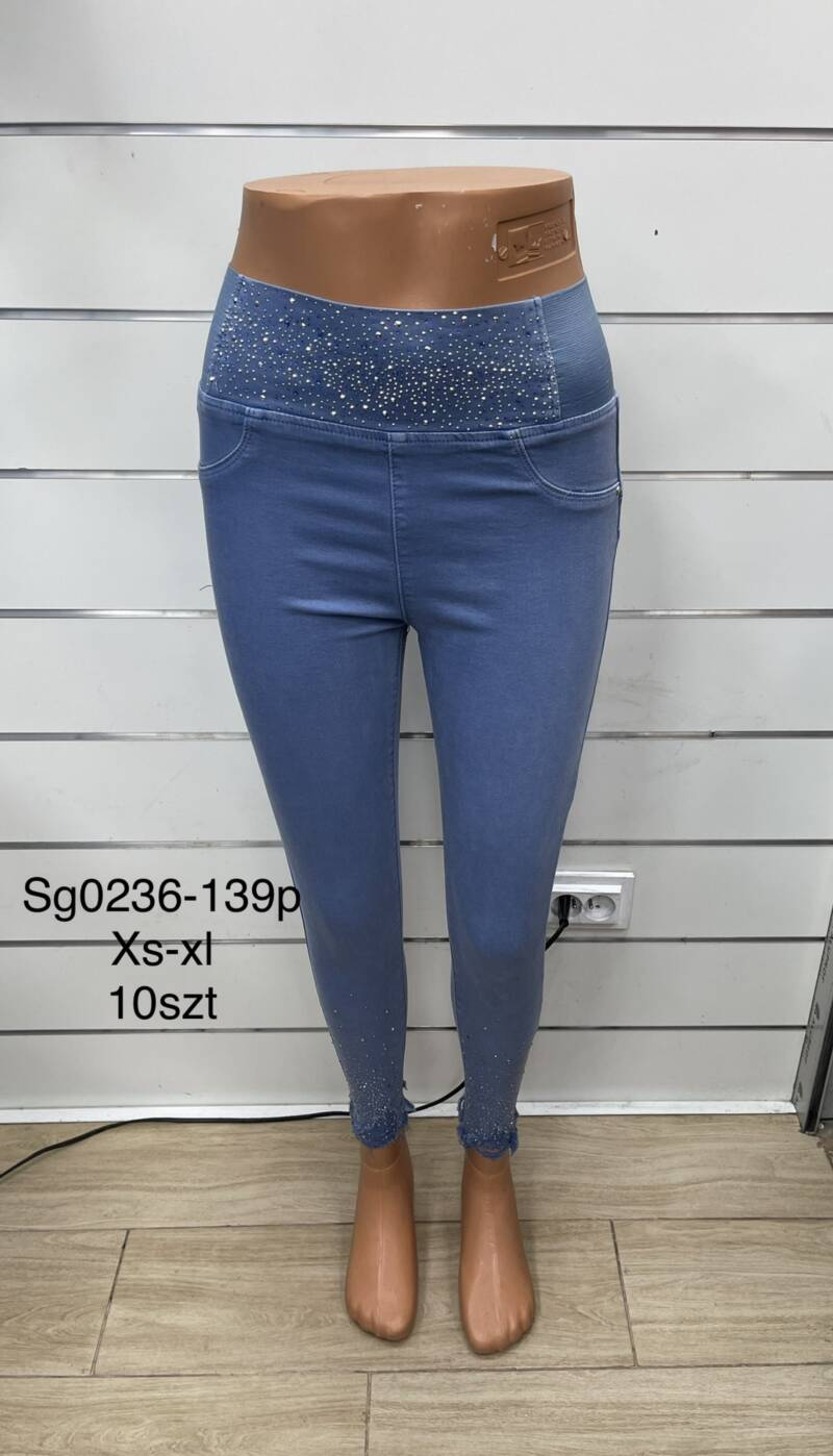 Spodnie  damska Jeans.Roz XS-XL. 1Kolor. Paszka 10szt.