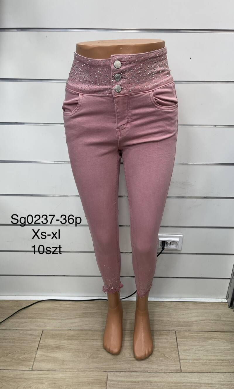 Spodnie  damska Jeans.Roz XS-XL. 1Kolor. Paszka 10szt.