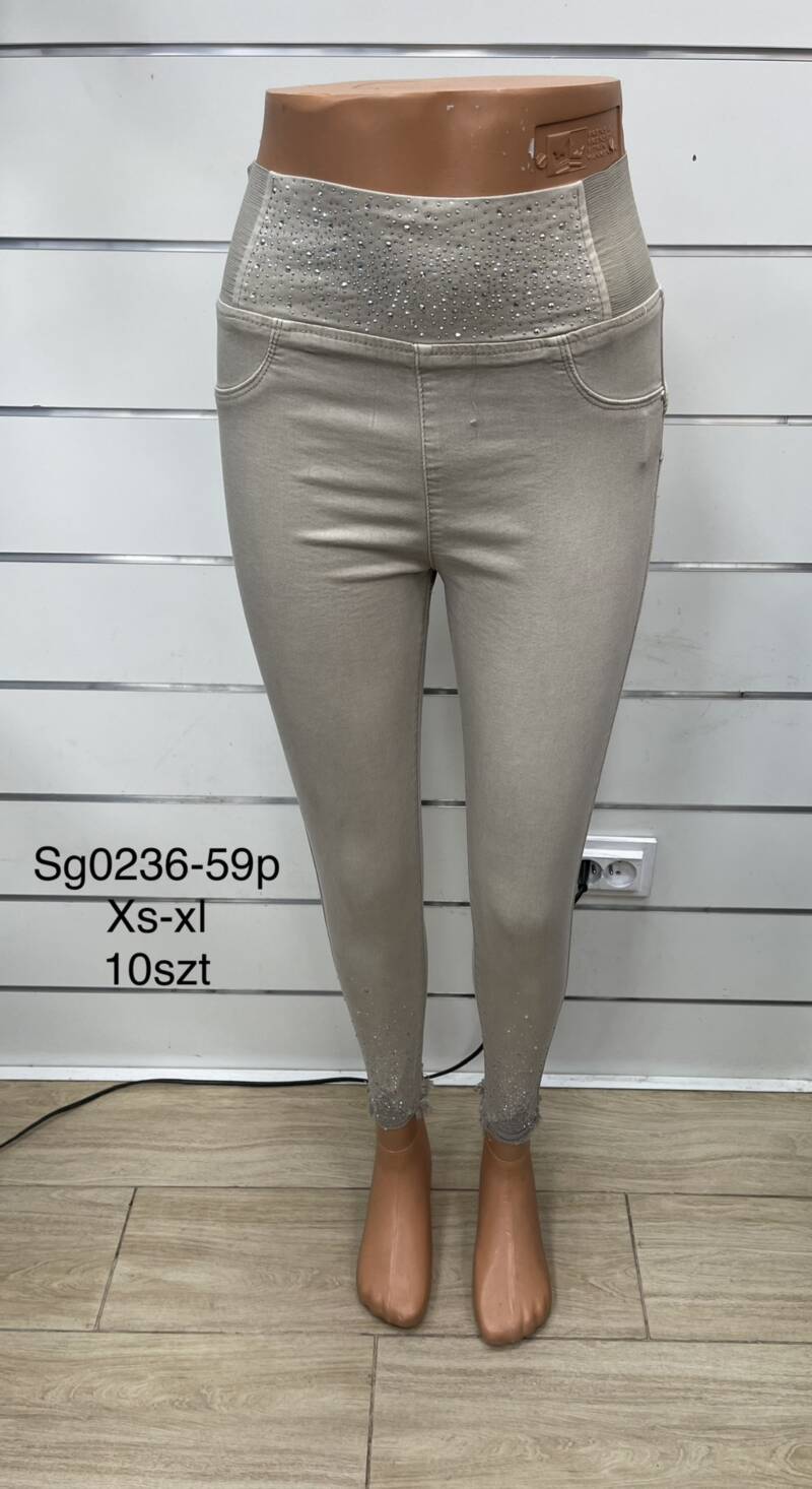 Spodnie  damska Jeans.Roz XS-XL. 1Kolor. Paszka 10szt.