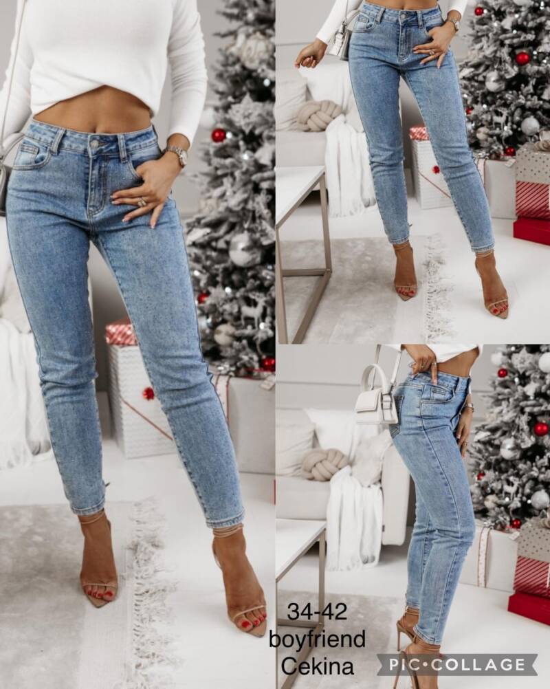 Spodnie   damska Jeans .Roz 34-42. 1Kolor. Paszka 12szt.