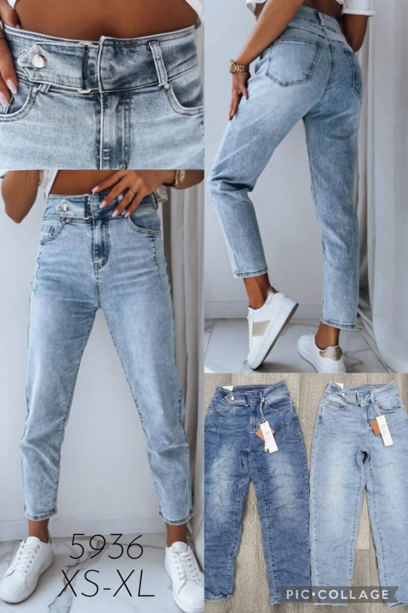 Spodnie Damska Jeans . Roz 34-42 .Paszka 12szt. 1 Kolor