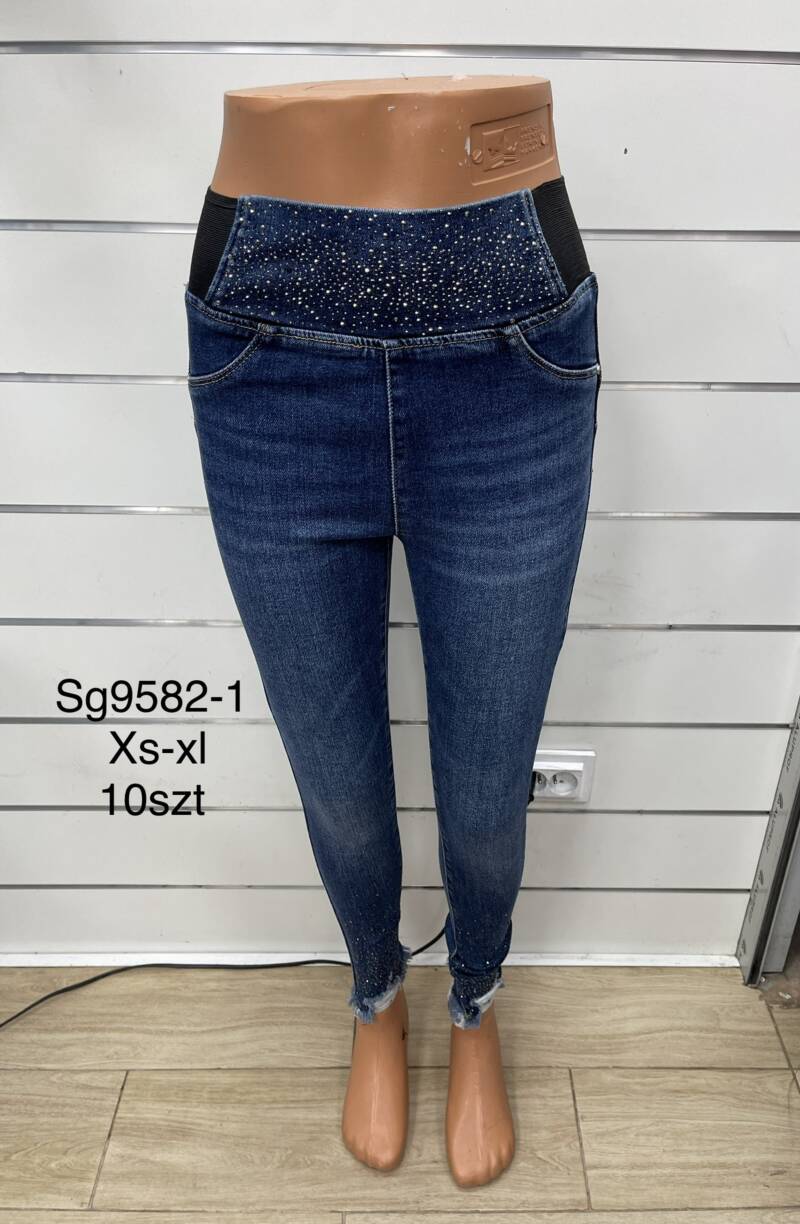 Spodnie  damska Jeans.Roz XS-XL. 1Kolor. Paszka 10szt.