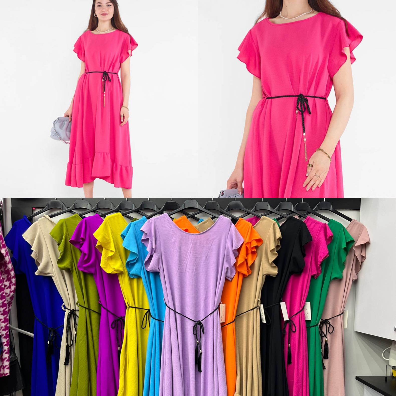 Sukienka  damska (Włoskie produkt) Roz Standard .mix kolor Paczka 5 szt
