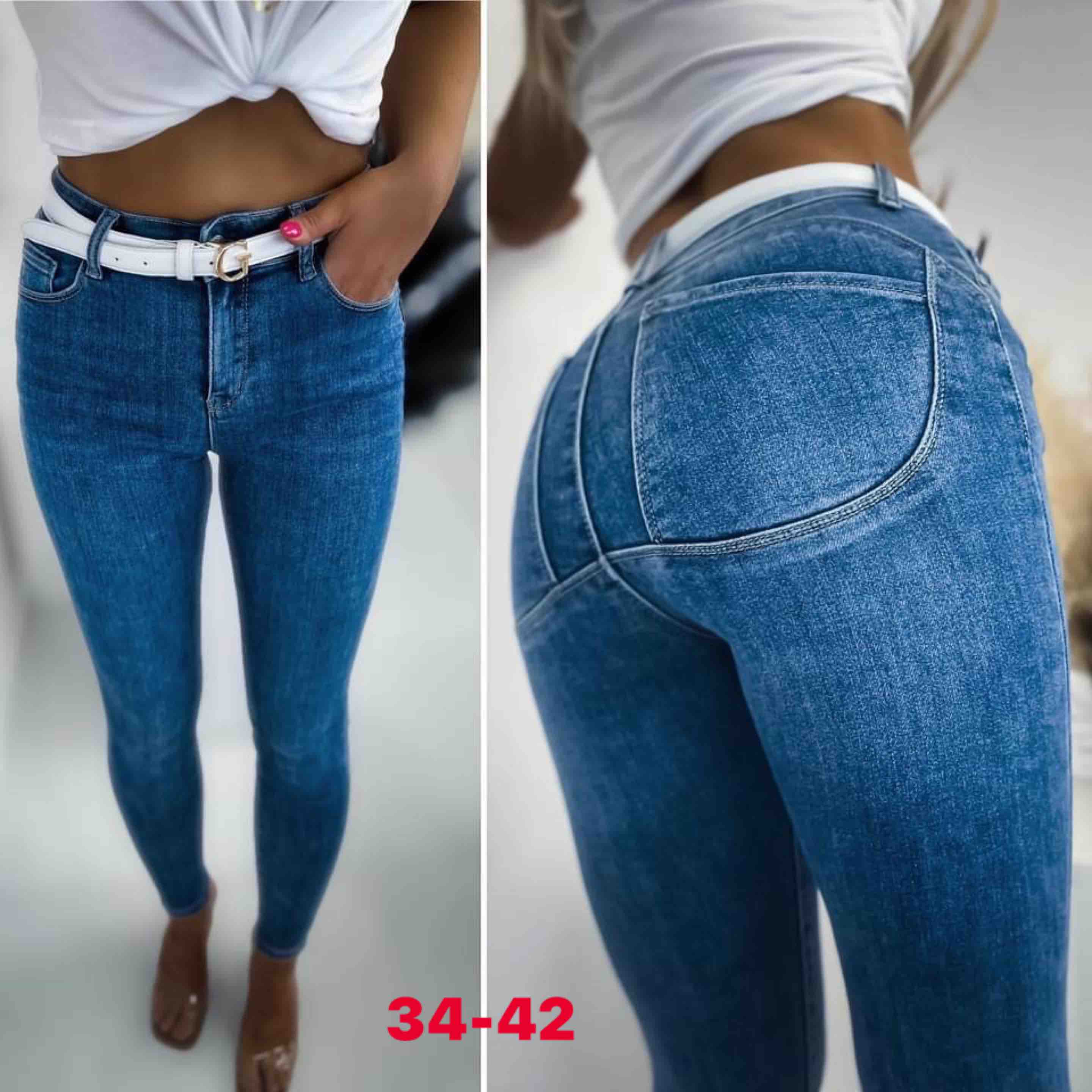 Spodnie damskie jeans Roz 34-42. Paczka 10szt