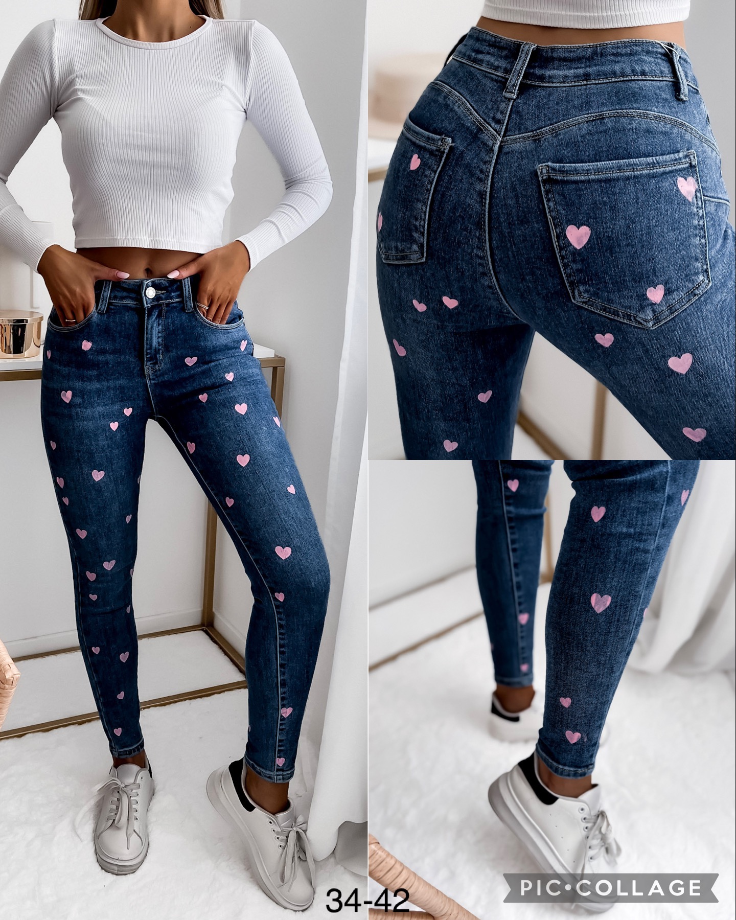 Spodnie damskie jeans Roz 34-42. Paczka 12szt