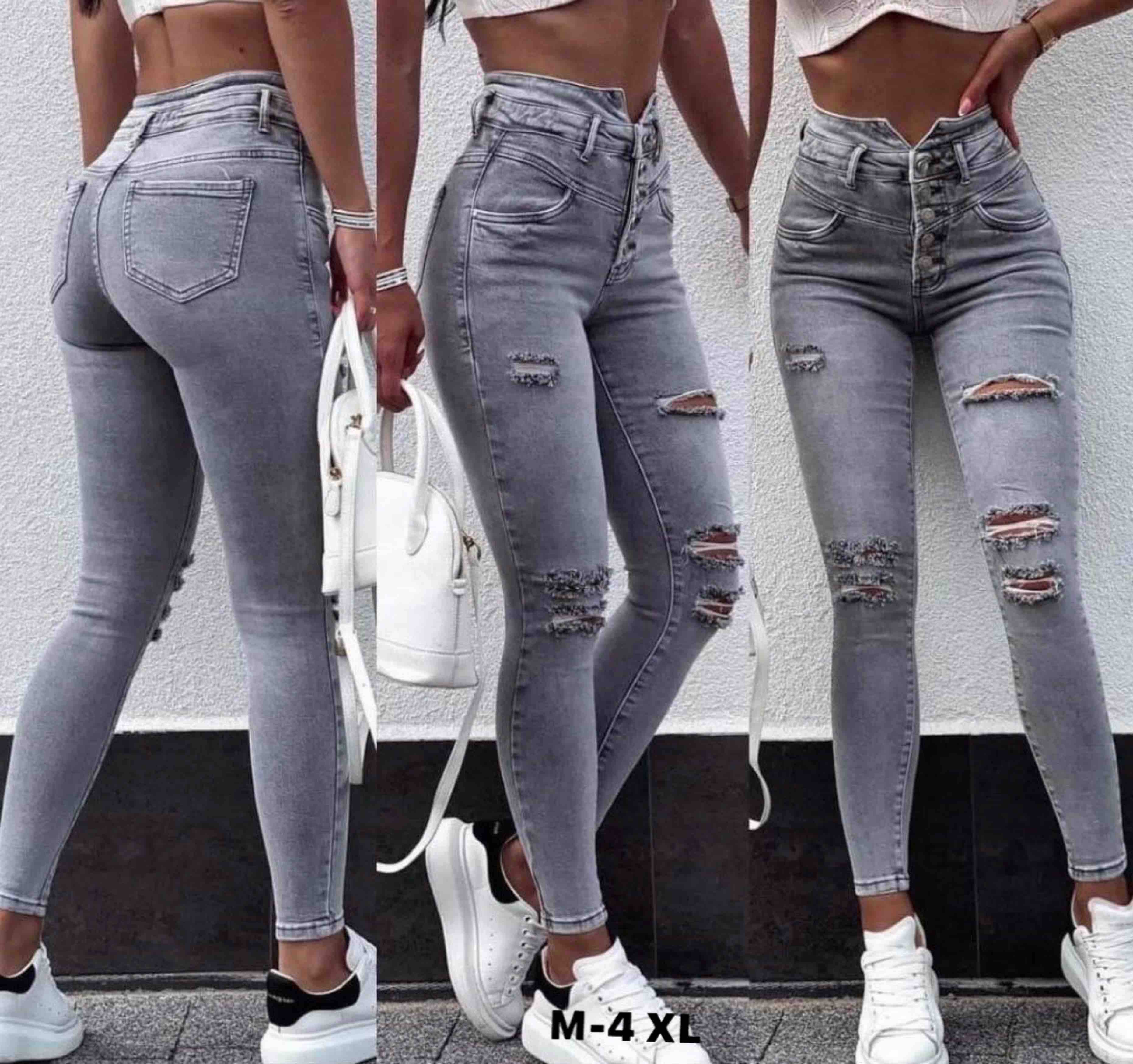Spodnie damskie jeansy duże    .Roz 3M-4XL .  1 kolor. Paczka 10 szt