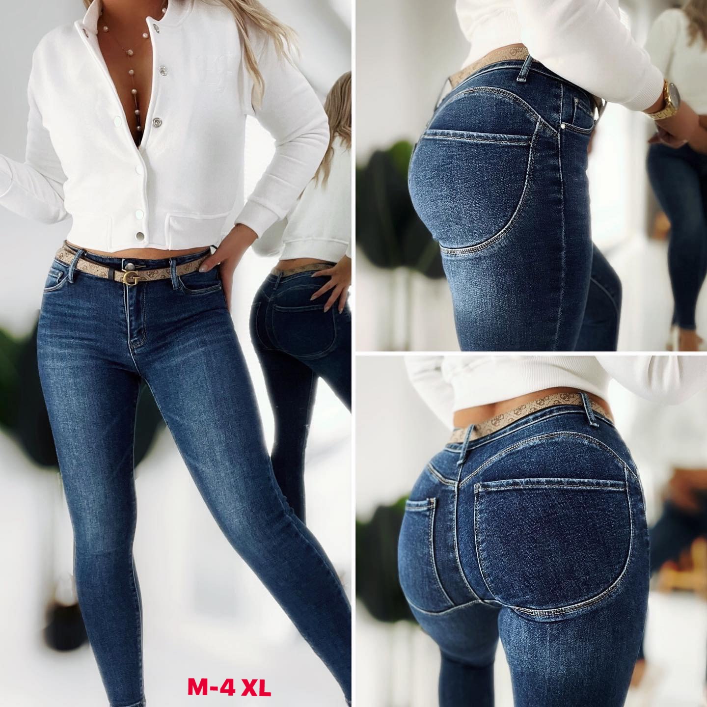 Spodnie damskie jeans  duze .Roz M-4XL . Paczka 10szt
