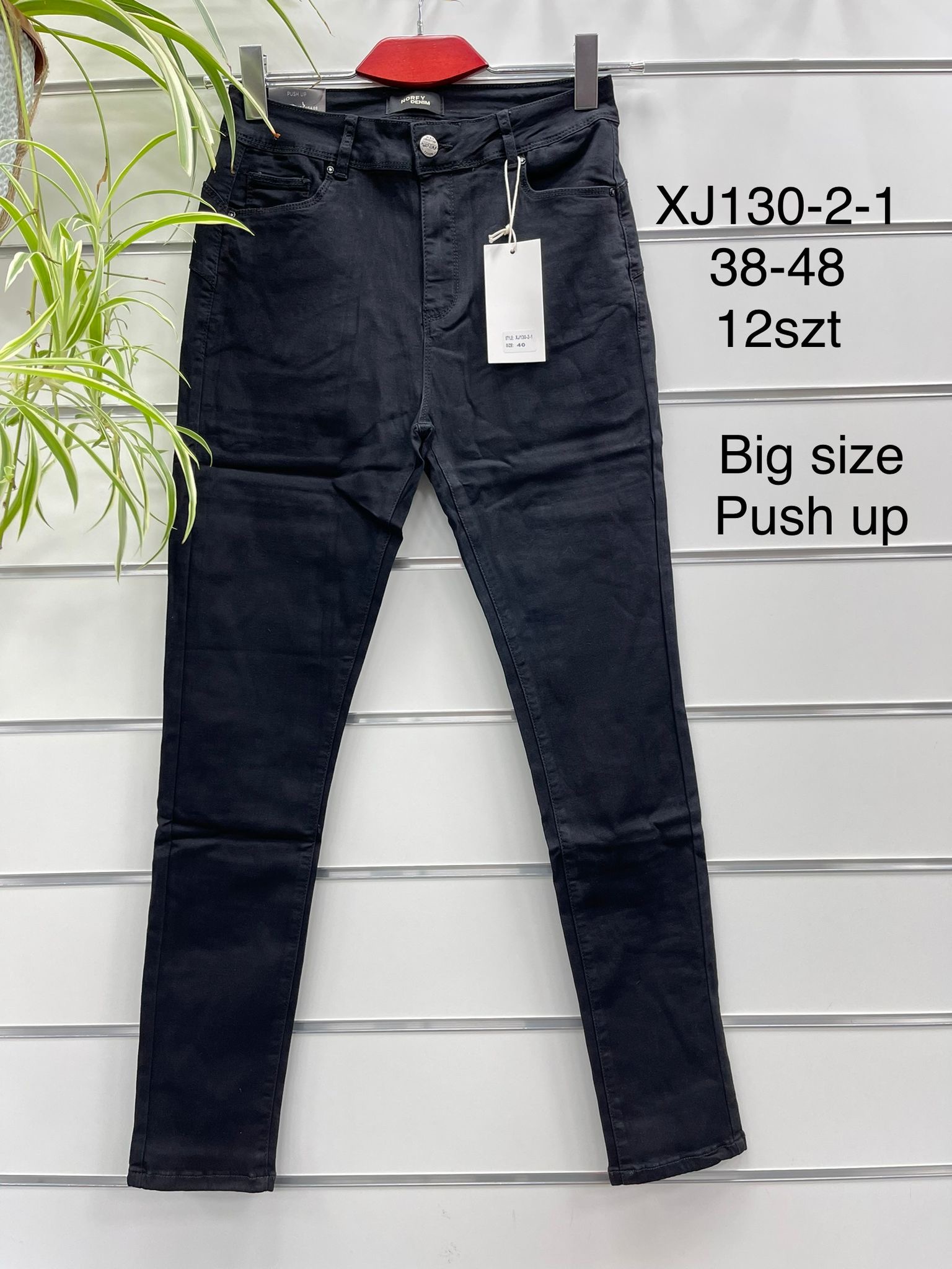 Spodnie  damskie jeans Roz 38-48. 1 kolor . Paczka 12szt