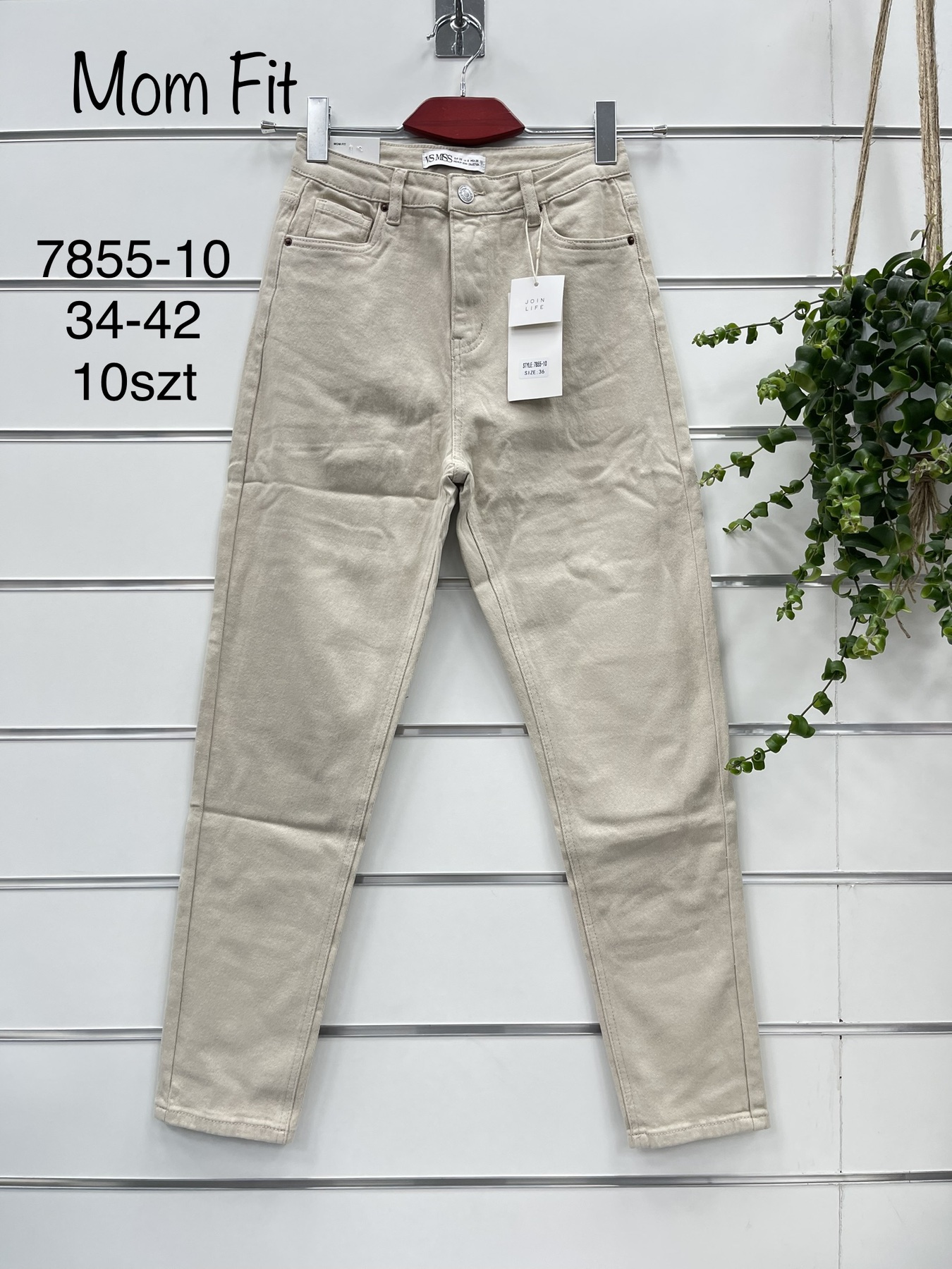 Spodnie  damskie jeans Roz 34-42  1 kolor . Paczka 12szt