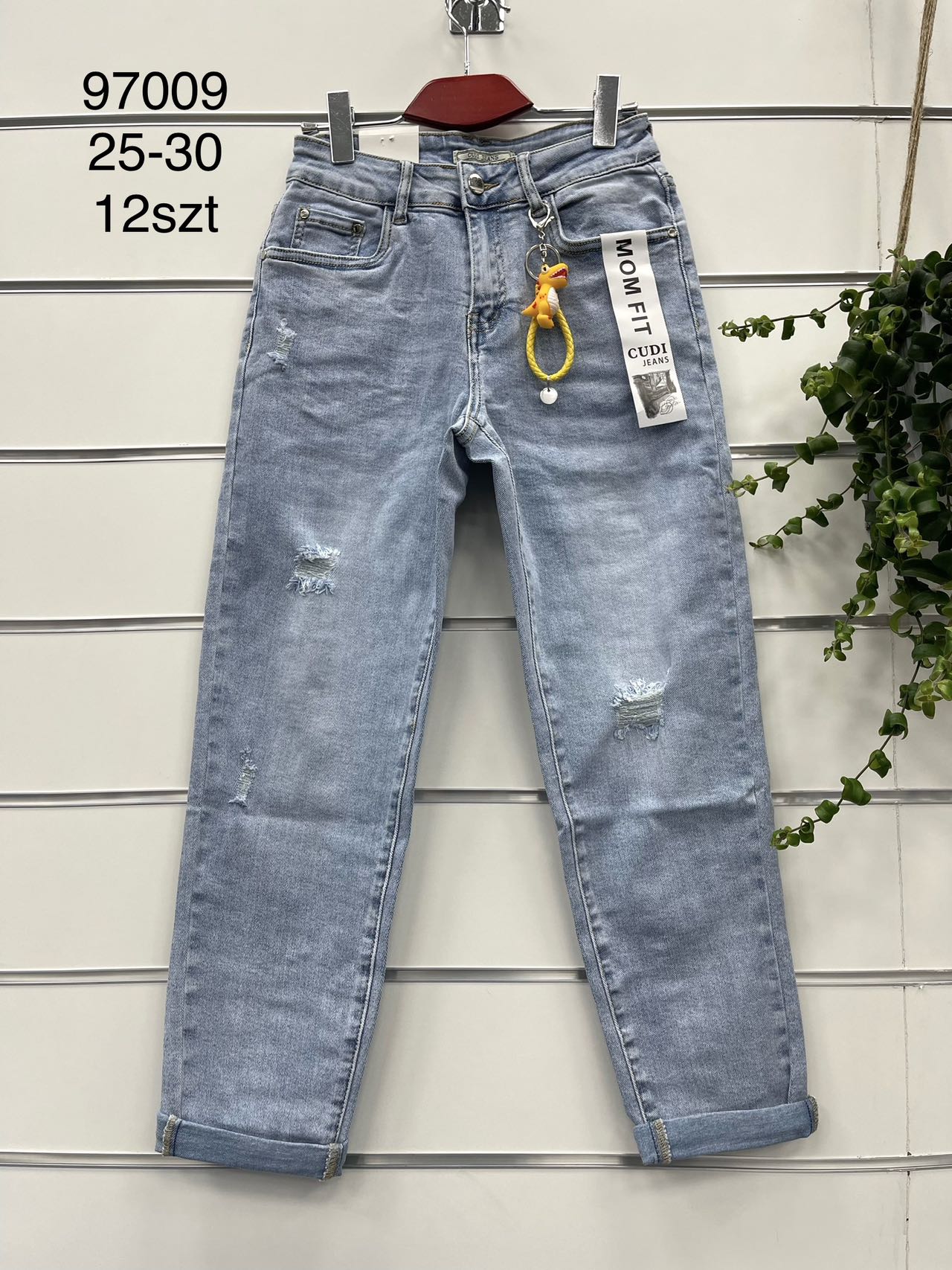 Spodnie damskie jeans Roz  25-30 .  1 kolor . Paczka 12szt