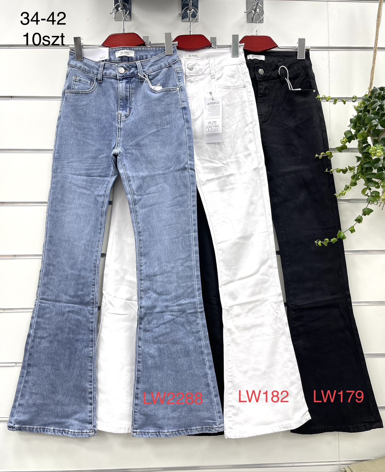 Spodnie  damskie jeans   roz 34-42 Paczka 10 szt