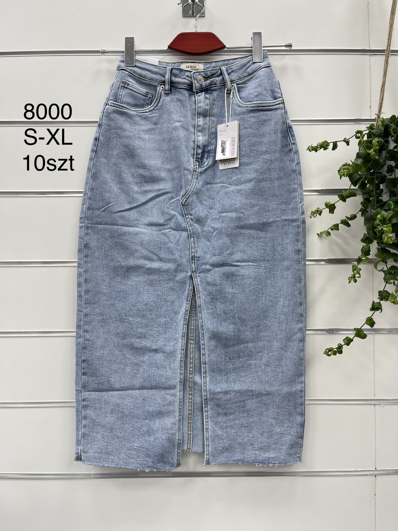 Spódnica   damskie jeans Roz S-XL.  1 kolor . Paczka 12szt