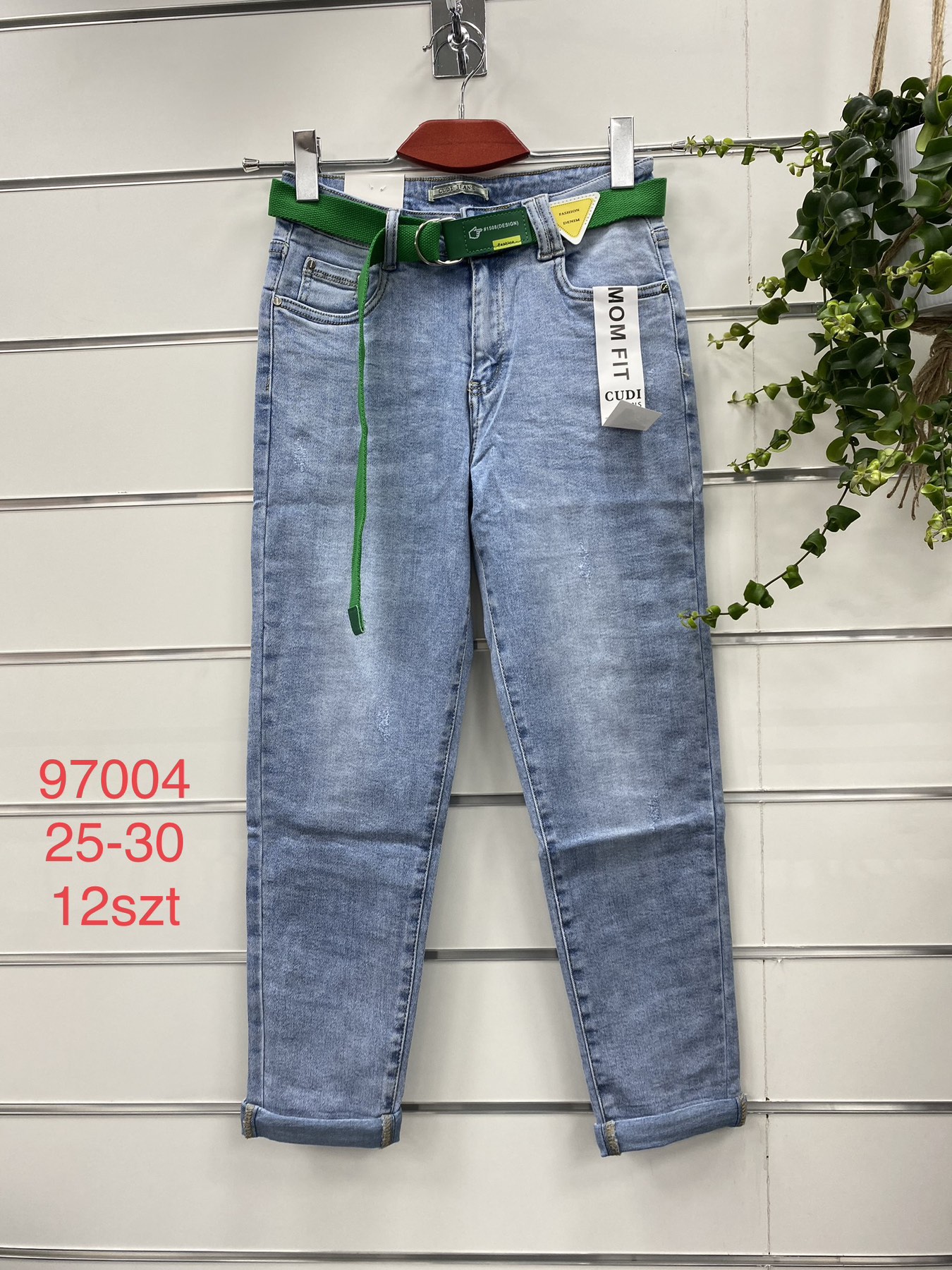 Spodnie  damskie jeans roz 25-30. Paczka 12 szt
