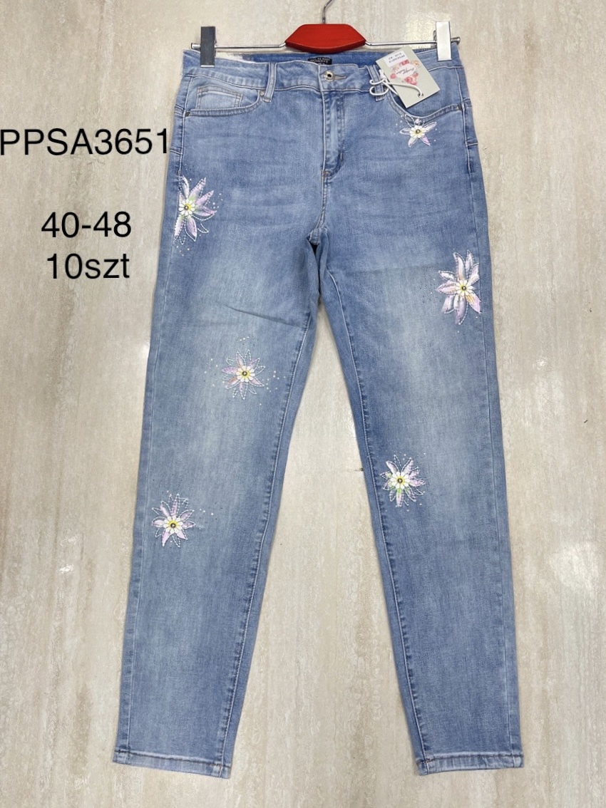 Spodnie damskie jeans Roz 40-48 Paczka 10 szt