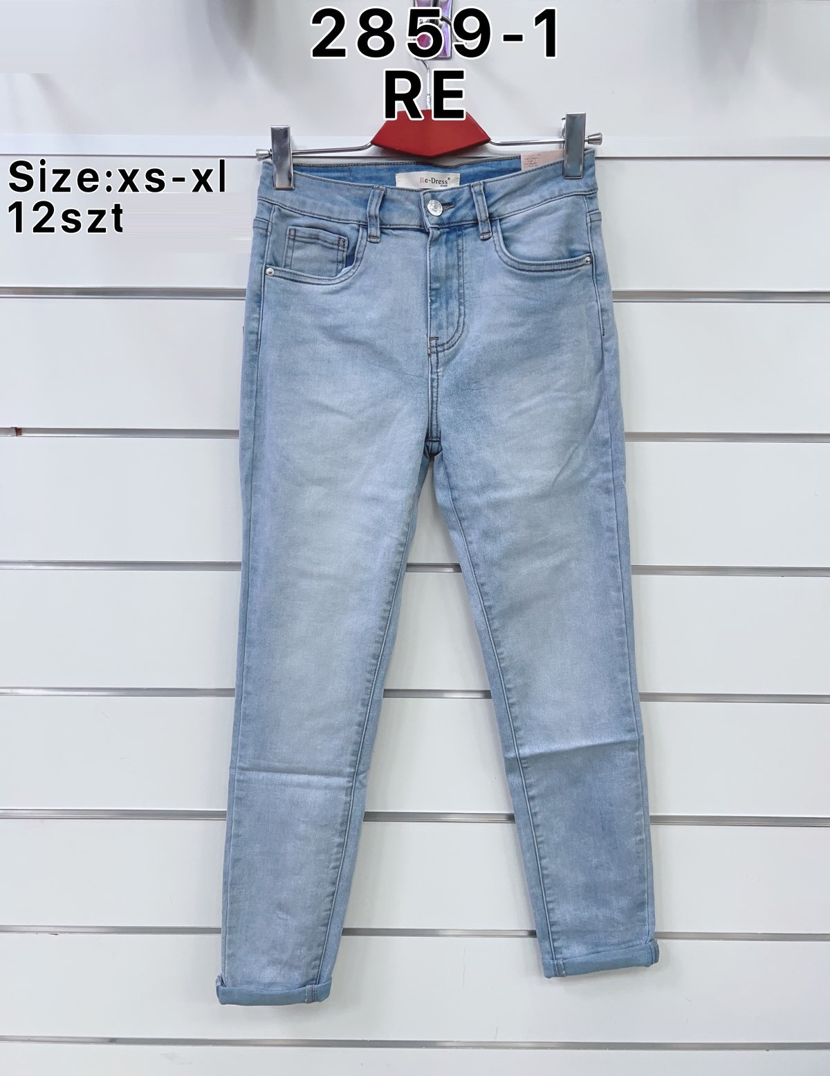 Spodnie  damskie jeans Roz  XS-XL  1 kolor . Paczka 12sz.t