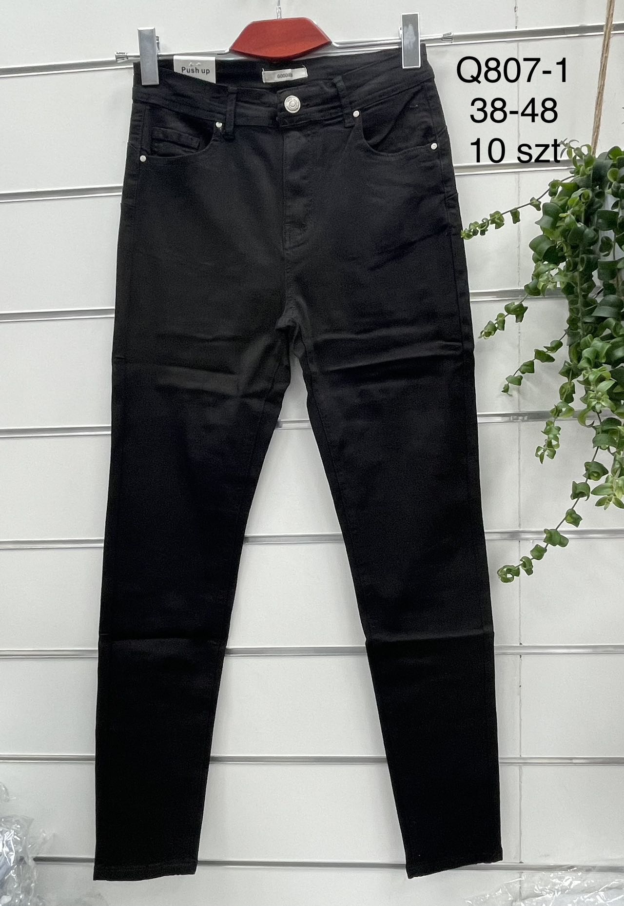 Spodnie damskie jeans  duże Roz  38-48 .  1 kolor . Paczka 10szt