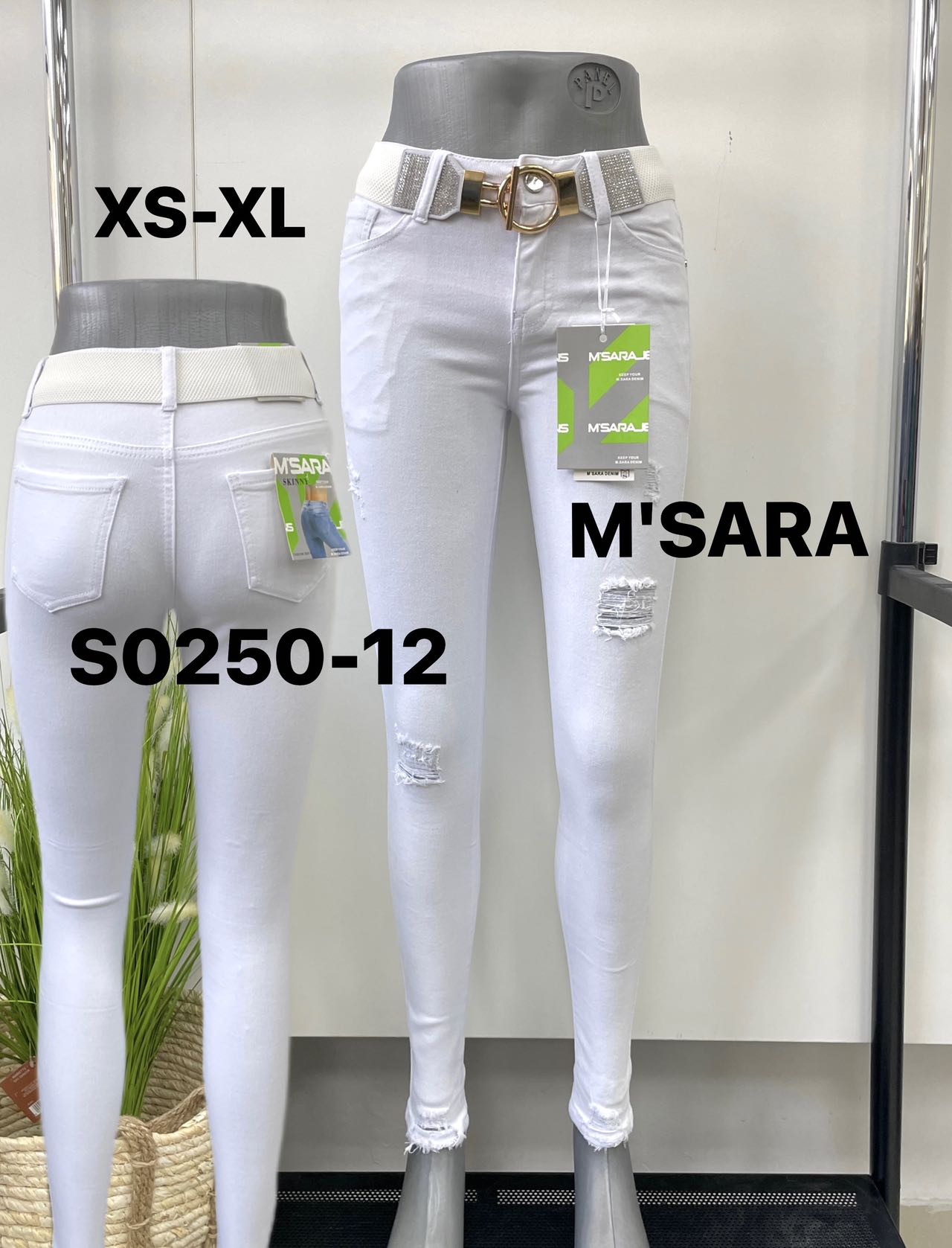 Spodnie  damskie jeans   Roz XS-XL .  Paczka 12 szt