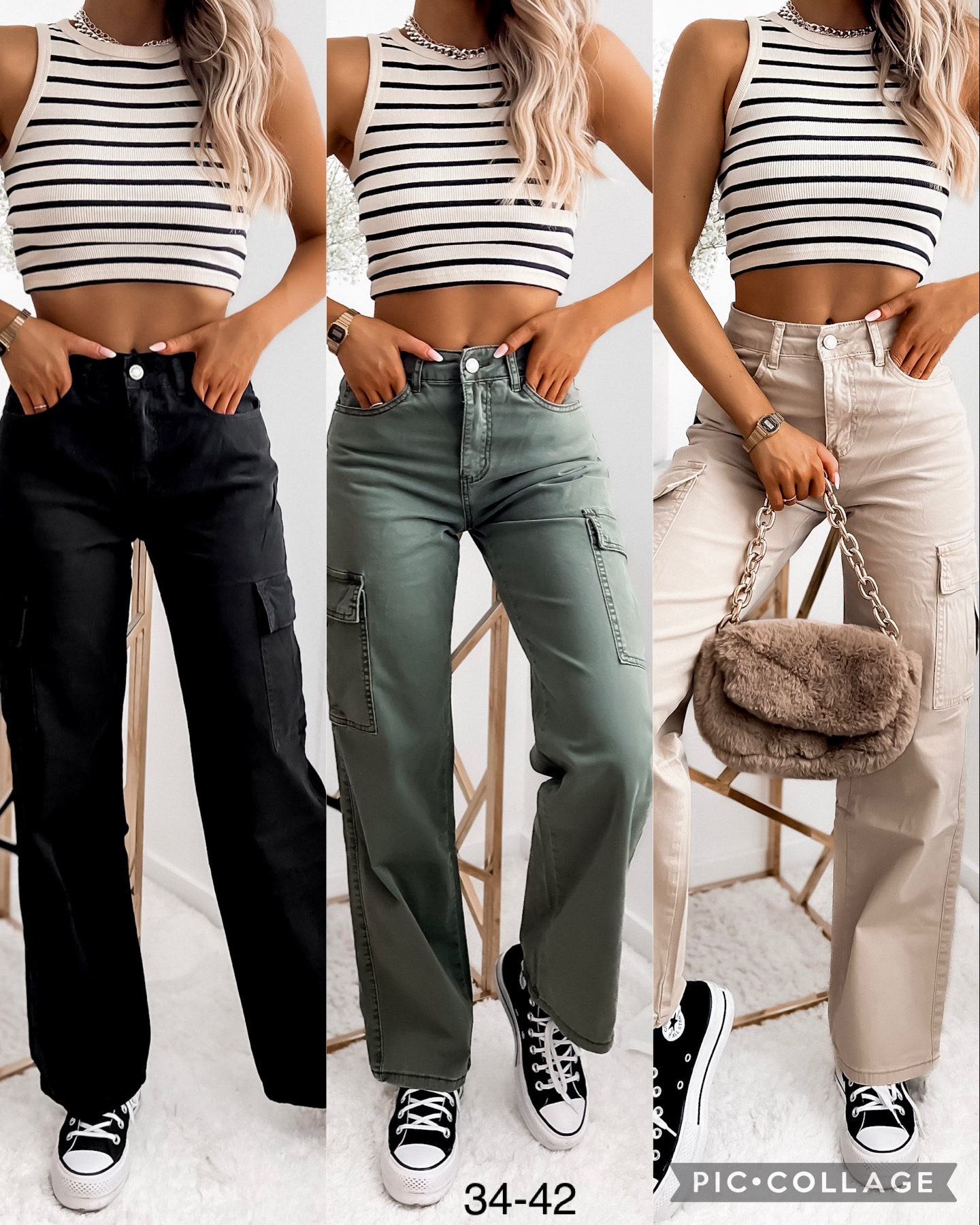 Spodnie damskie jeans Roz  34-42 .  1 kolor . Paczka 10szt