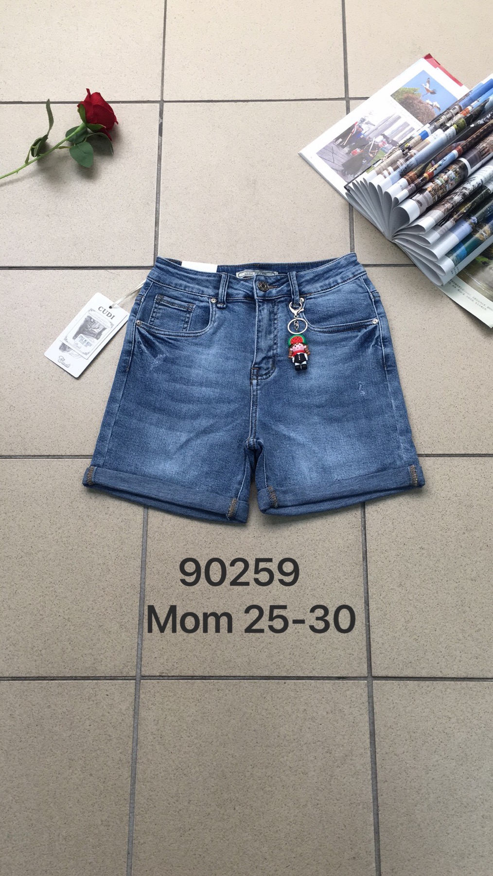 Szorty damskie jeansy Roz X25-30  ,  Paczka 12 szt