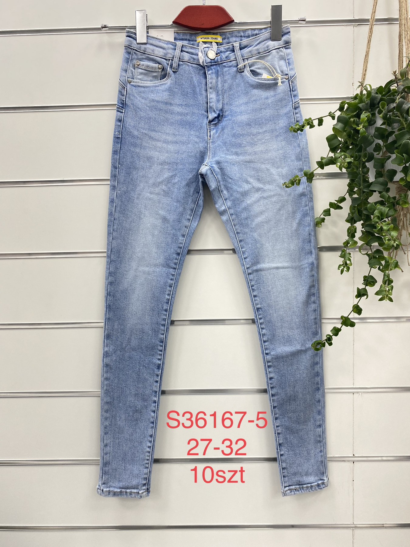 Spodnie  damskie jeansy Roz 27-32,  Paczka 10 szt