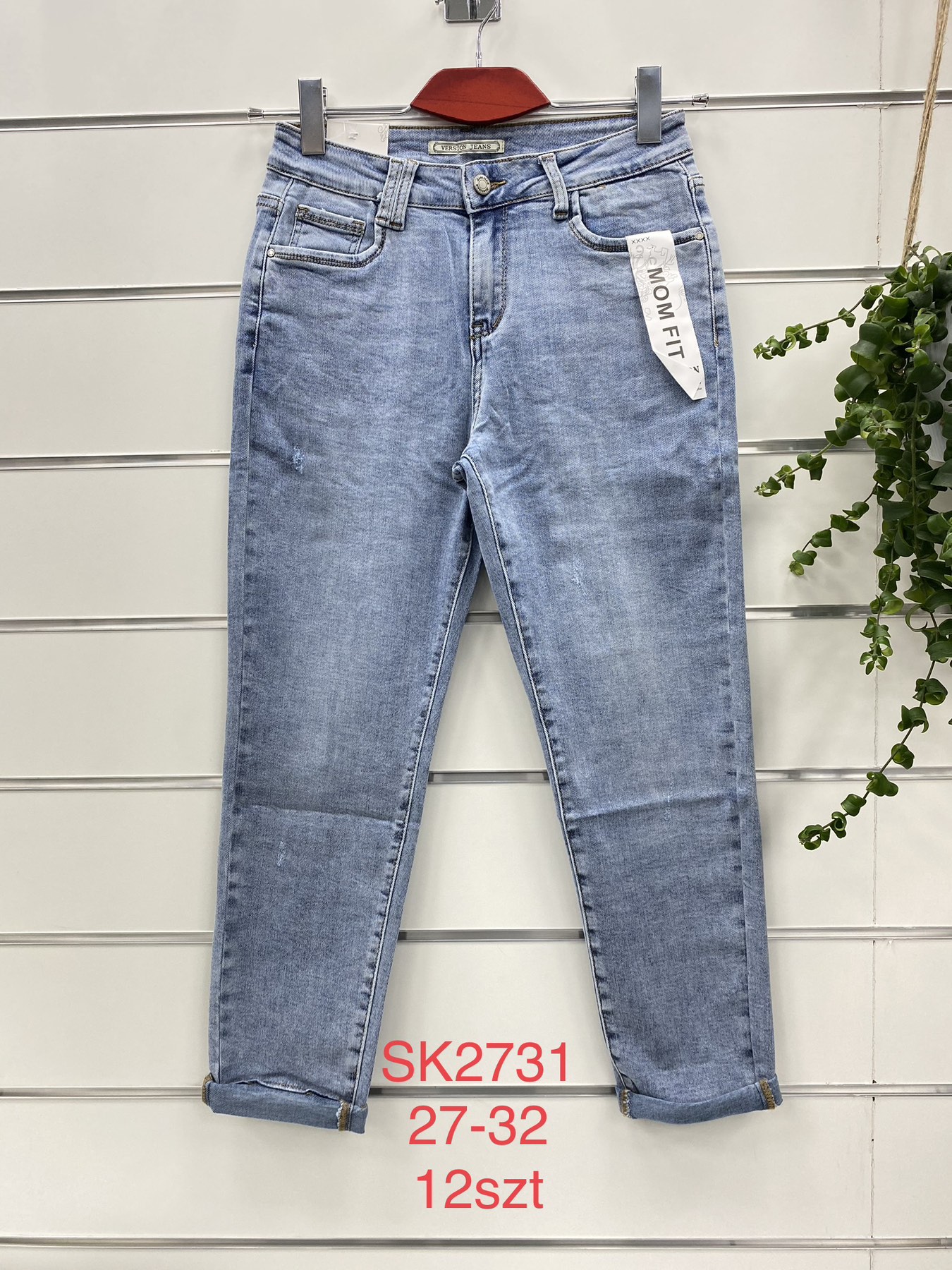Spodnie  damskie jeansy Roz 27-32,  Paczka 12 szt