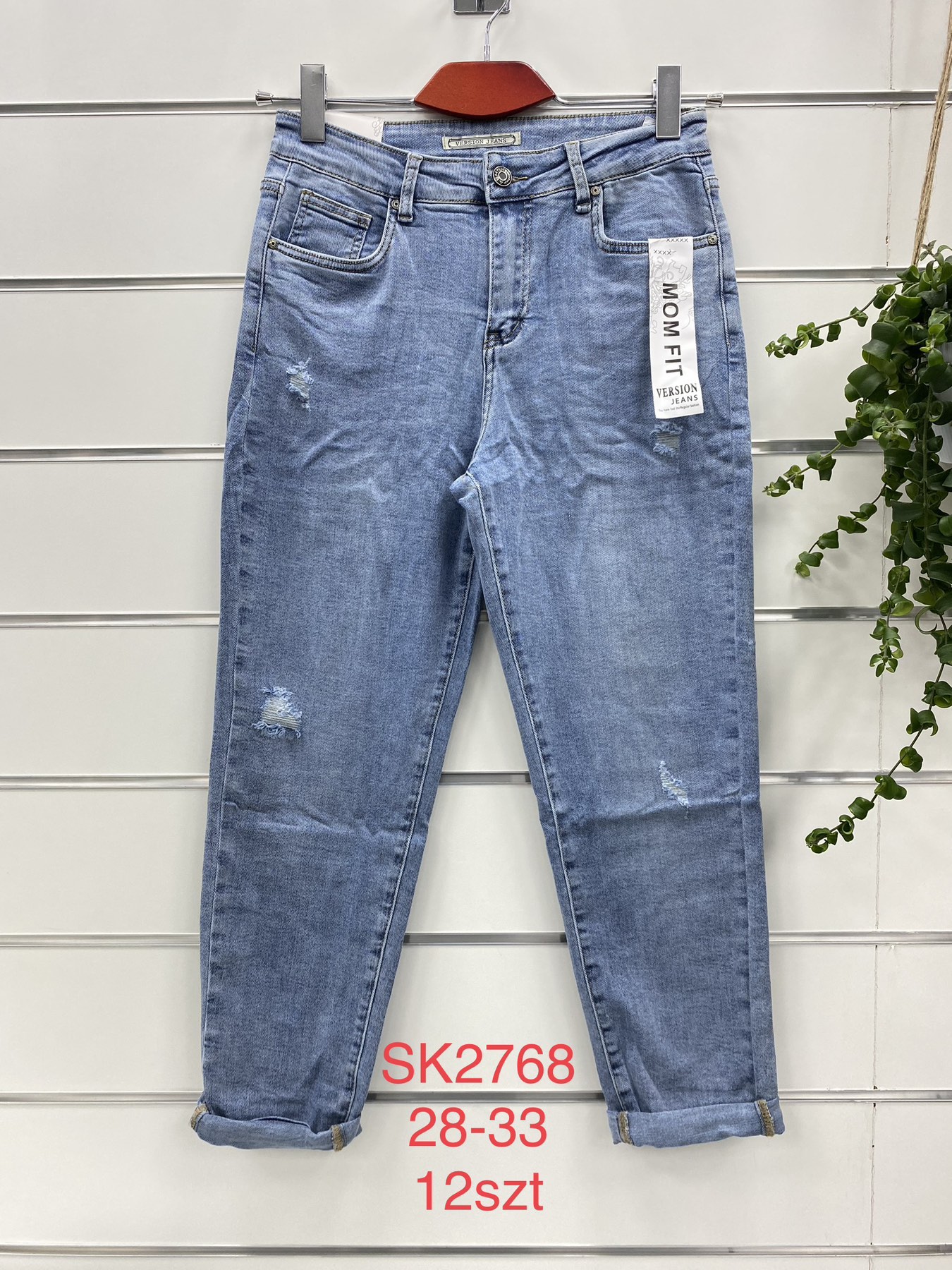 Spodnie  damskie jeansy Roz 28-33,  Paczka 12 szt